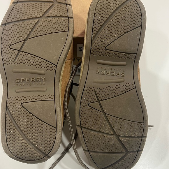 Sperry Lanyard boy's dark tan and Navy Boat Shoes - Picture 8 of 8